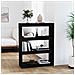 Libreria / divisorio Nero 80x30x103,5cm In Legno Massello Di Pino - Foto miniatura 1