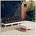 Set Divani Da Giardino 4 Pz Con Cuscini Antracite Legno Di Pino - Foto miniatura 1