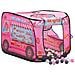 Tenda Da Gioco Per Bambini Rosa Con 250 Palline 70x112x70 Cm - Foto miniatura 3