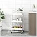 Carrello Da Cucina 3 Ripiani Bianco 42x25x83,5 Cm Ferro E Abs - Foto miniatura 1