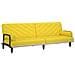 Divano Letto Con Braccioli Giallo Chiaro In Tessuto - Foto miniatura 2