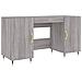 Scrivania Grigio Sonoma 140x50x75 Cm In Legno Multistrato - Foto miniatura 1