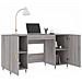 Scrivania Grigio Sonoma 140x50x75 Cm In Legno Multistrato - Foto miniatura 10