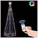 Albero Natale Luminoso Led Rgb Multicolore 220cm 592 Con 8 Giochi Luce Esterno - Foto miniatura 1