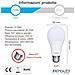 Pack 6 Pezzi Lampadina Led E27 12w (equivalente A 90w) - Luce Bianca Calda 2800k - 1150 Lumen - Attacco Grande E27 - Goccia A60 - 60x120mm - Foto miniatura 5