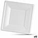 Set Di Piatti Algon Monouso Bianco Canna Da Zucchero Quadrato 20 Cm (12 Unità) - Foto miniatura 1