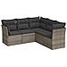 Set Divano Da Giardino 5 Pz Con Cuscini Grigio In Polyrattan - Foto miniatura 1