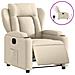 Poltrona Elettrica Reclinabile Crema In Tessuto - Foto miniatura 2