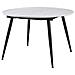 Tavolo Cordelia Allungabile Colore Piano Bianco Gambe Colore Nero - Foto miniatura 1
