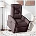 Poltrona Alzapersona Reclinabile Marrone Scuro in Tessuto - Foto miniatura 2