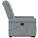 Poltrona Alzapersona Massaggi Reclinabile Grigio Chiaro Tessuto - Foto miniatura 6