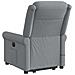 Poltrona Alzapersona Massaggi Reclinabile Grigio Chiaro Tessuto - Foto miniatura 7