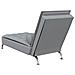 Chaise Longue Massaggi Cuscino a Rullo Grigio Chiaro in Tessuto - Foto miniatura 6