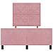 Letto Rosa 120x190 cm in Velluto - Foto miniatura 8