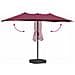 Ombrello da giardino Rosso bordò 385 x 209 x 244 cm Tessuto - Foto miniatura 8