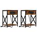 Armadio da Notte con cassetto 2 pcs Rovere fumo 41 x 31 x 51 cm - Foto miniatura 1