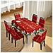 Set Decorativo Natalizio Con Tovaglia E Coprisedie Con Motivo Albero Di Natale - Foto miniatura 3
