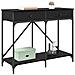 Tavolo consolle con cassetto Rovere Nero 100 x 39 x 78,5 cm - Foto miniatura 3