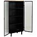 Vetrina In Metallo, Legno E Vetro, 2 Ante, Nero, 84 X 35,8 X 152 H Cm - Foto miniatura 5
