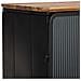 Vetrina In Metallo, Legno E Vetro, 2 Ante, Nero, 84 X 35,8 X 152 H Cm - Foto miniatura 6