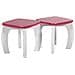 Set Tavolo / 2 Sgabelli Legno Bianco /rosa - Foto miniatura 2