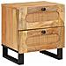 Armadio da Notte con cassetto 2 pcs Naturale 40 x 33 x 46 cm - Foto miniatura 2