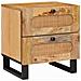 Armadio da Notte con cassetto 2 pcs Naturale 40 x 33 x 46 cm - Foto miniatura 3