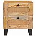 Armadio da Notte con cassetto 2 pcs Naturale 40 x 33 x 46 cm - Foto miniatura 5
