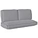 Set di Cuscini 3 pcs Grigio Tessuto Oxford - Foto miniatura 1