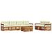 Set di divani da esterno con cuscino 7 pcs Naturale e Crema - Foto miniatura 1