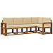 Set di divani con cuscino 5 pcs Naturale e Beige - Foto miniatura 1