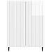 Credenza Bianco Lucido 66 x 34,5 x 92 cm Legno ingegnerizzato - Foto miniatura 4