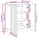 Credenza Bianco Lucido 66 x 34,5 x 92 cm Legno ingegnerizzato - Foto miniatura 9