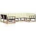 Set di divani da esterno con cuscino 6 pcs Bianco e Crema - Foto miniatura 1