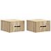 Mobiletto da notte a muro 2 pcs Rovere Sonoma 34,5 x 33 x 20 cm - Foto miniatura 1