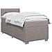 Letto box spring con materasso Tortora 80 x 200 cm Tessuto - Foto miniatura 3