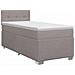 Letto box spring con materasso Tortora 80 x 200 cm Tessuto - Foto miniatura 1