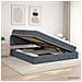 Letto con contenitore LED e materasso Grigio Scuro 140 x 200 cm - Foto miniatura 2