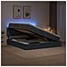 Letto con contenitore LED e materasso Grigio Scuro 140 x 200 cm - Foto miniatura 4
