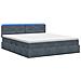 Letto con contenitore LED e materasso Grigio Scuro 140 x 200 cm - Foto miniatura 9