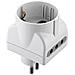 Adattatore Schuko 16a E 2 Prese Bipasso Bianco - Foto miniatura 2
