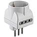 Adattatore Schuko 16a E 2 Prese Bipasso Bianco - Foto miniatura 5