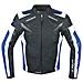 Moto Giacca Pelle Motociclismo Sport Gilet Estraibile Protezioni Ce Blu M - Foto miniatura 1