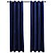 Tende Oscuranti Con Anelli 2 Pz Blu Scuro In Velluto 140x245 Cm - Foto miniatura 2