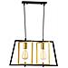 Lampada A Sospensione Novea, Lampadario, Da Soffitto, Nero, Oro Metallo, 15 X 48 X 105 Cm, 2 X E27, Max 40w - Foto miniatura 1