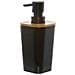 Dispenser Sapone Nero In Bambù, Da 7,6x7,3x17,5 Cm Nero - Foto miniatura 3