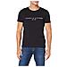 Tommy Hilfiger Logo Tee Maglietta, Nero (jet Nero Base), Small Uomo - Foto miniatura 1