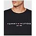 Tommy Hilfiger Logo Tee Maglietta, Nero (jet Nero Base), Small Uomo - Foto miniatura 3