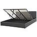 Letto Contenitore In Similpelle Grigio 180 X 200 Cm Dreux - Foto miniatura 11