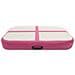 Tappetino Ginnastica Gonfiabile Con Pompa 60x100x20 Cm Pvc Rosa - Foto miniatura 4